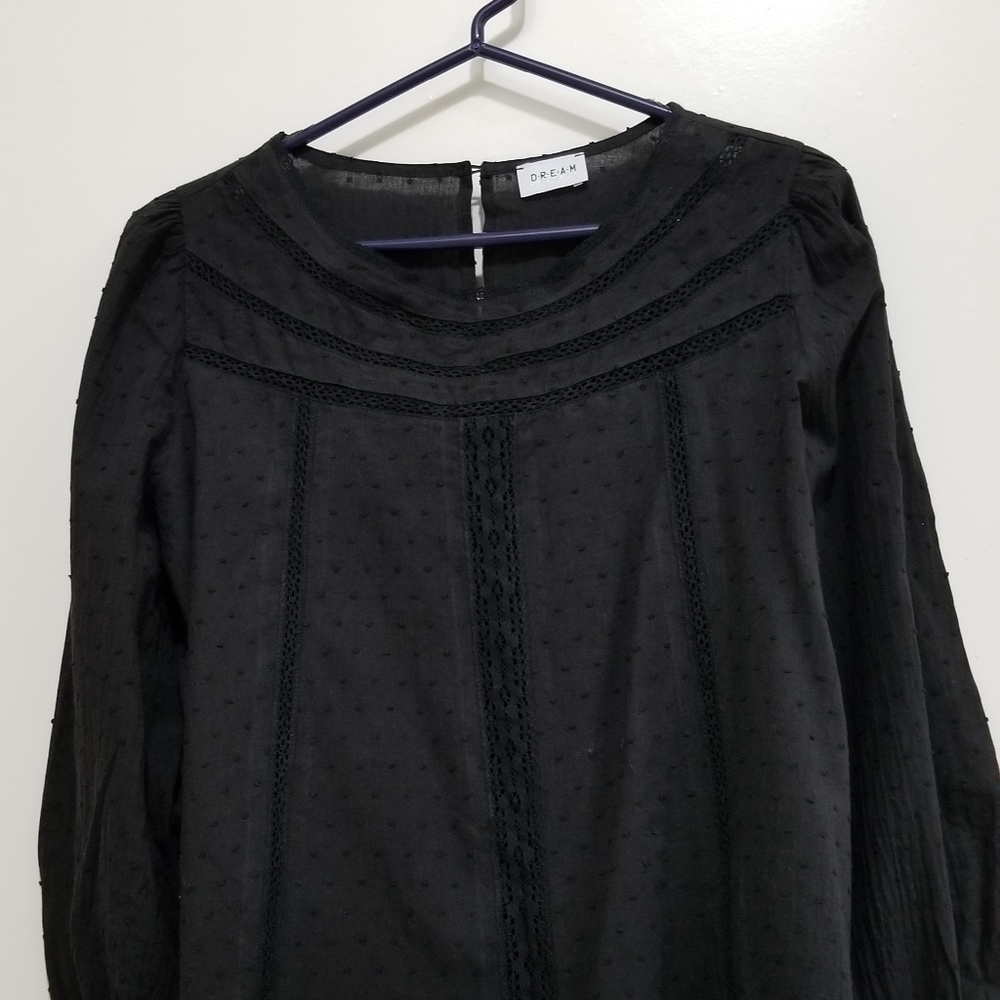 Off Black flowing Blouse Medium